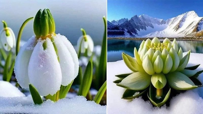 Every Seven Years, Tibet’s Snow-Blanketed Peak Blossoms With The Exquisite and Rare Tibetan Lotus Flower