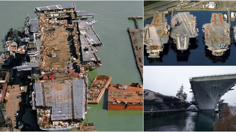 USS Independence and USS Kitty Hawk Awaiting Their Final Farewell at Bremerton: A Glimpse into Naval History’s End